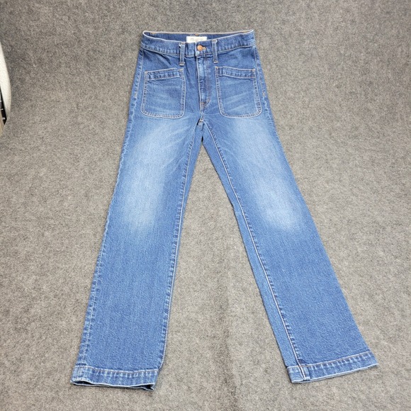 Madewell Jeans Womens 25 Blue Full Length Classic Straight Fair Trade Minimalist - Picture 2 of 12